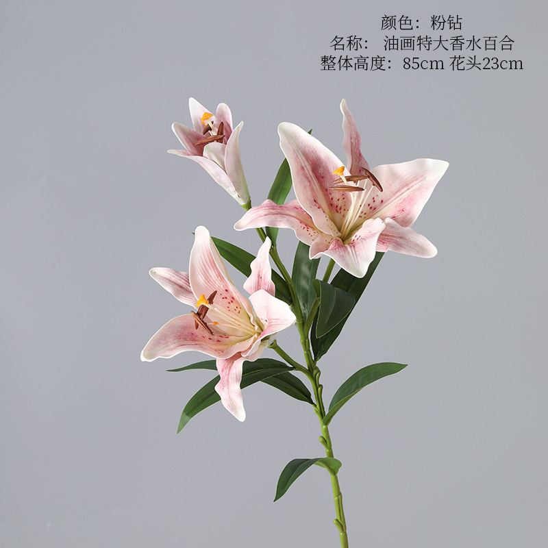 造花油絵香水ユリホームホテル北欧ソフト装飾プロジェクト結婚式の装飾品セット造花|undefined