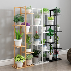 5YA1 wholesale European flower rack storage rack multi-layer balcony decoration solid wood indoor living room pothos flower pot shelf