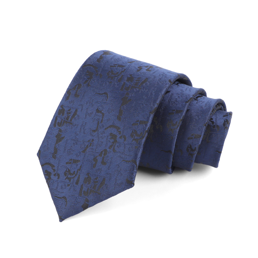 Corbata de hombre 8cm para hombre, bordado jacquard de alta calidad para hombre, corbata de negocios, corbata de seda de poliéster, fábrica al por mayor