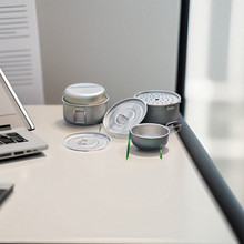 纯钛户外套锅煎锅野炊露营组合餐具可折叠轻量便携汤锅煎煮锅套装