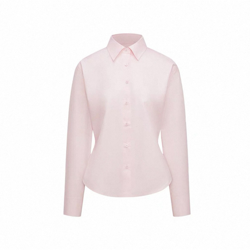Two-Wear Waist Lace-Up Shirt for Women White/Pink/Black