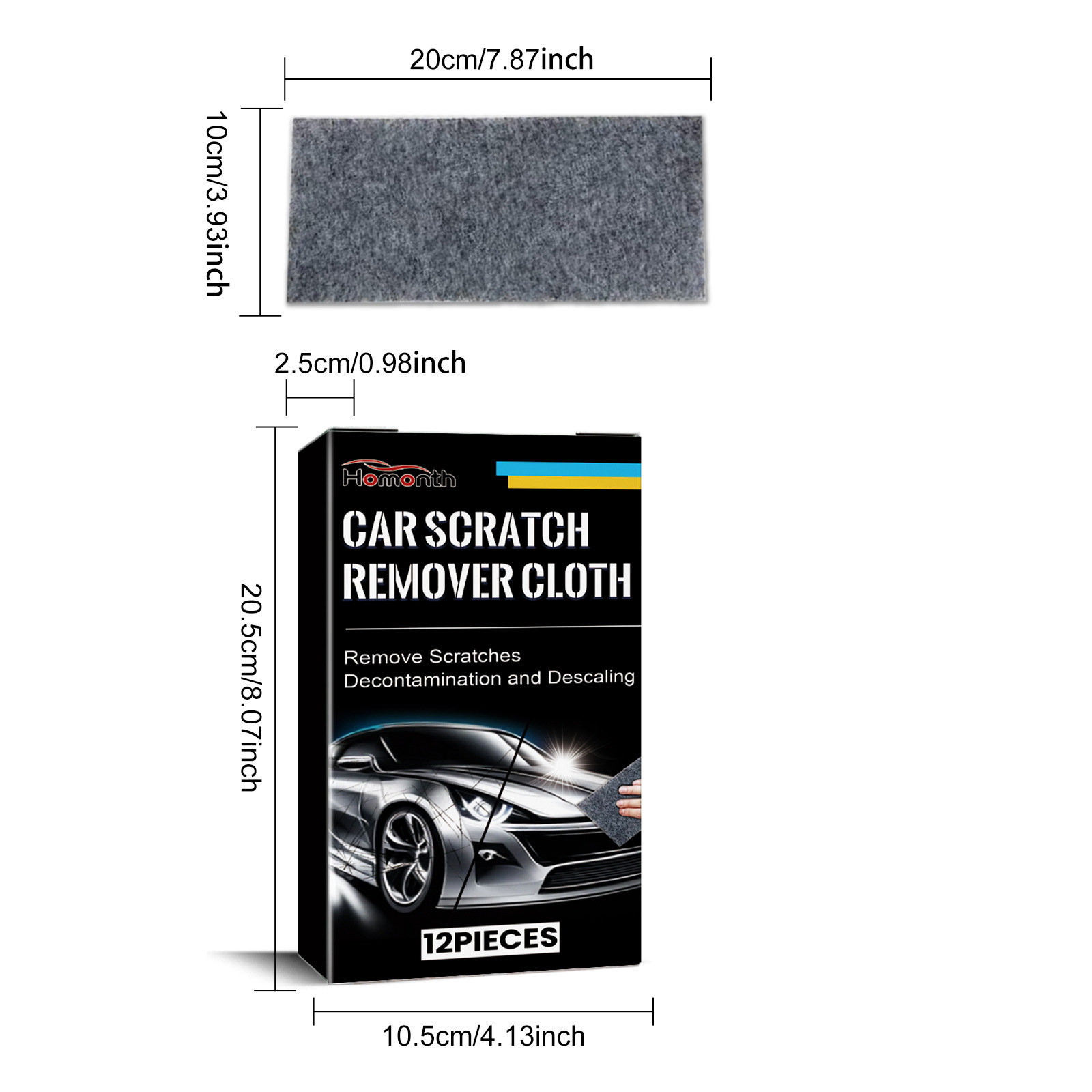 Cross-Border Hot-Selling Product Homonth Car Scratch Care Cloth, Car Paint Scratch Polishing, Repair, Touch-Up, Maintenance, and Refurbishment