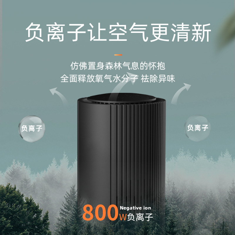 跨境亞馬遜負離子P03車載空氣凈化器濾芯異味USB便攜式家用凈化器