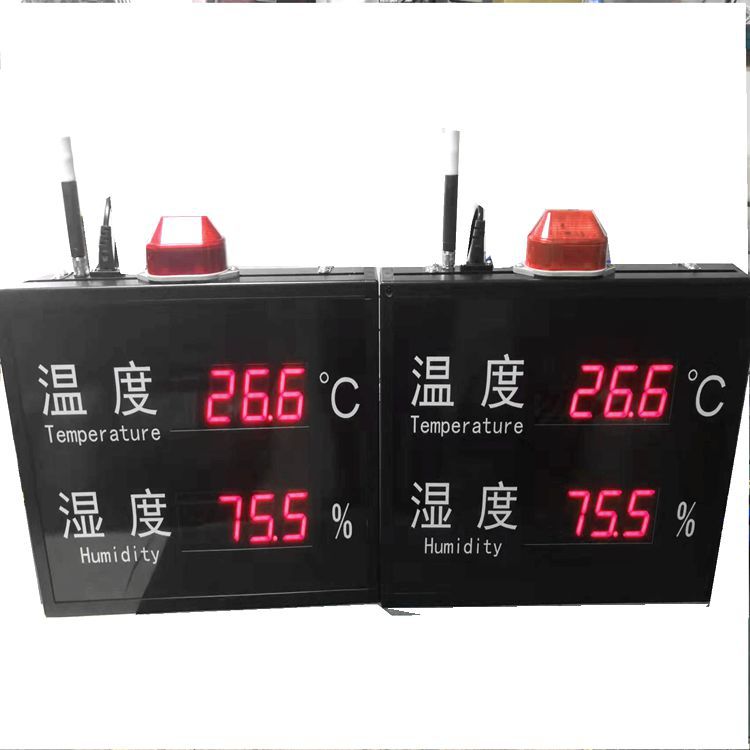 高精度温湿度显示屏  锂电池车间干燥房温湿度露点压差看板