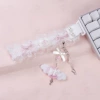 Pink lace ribbon + pink heart
