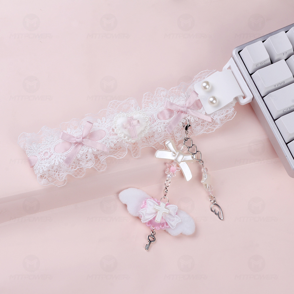 Caballos de teclado de encaje con hebilla teclado decorativo hecho a mano accesorios de teclado wootingATKDIY universal transfronterizo