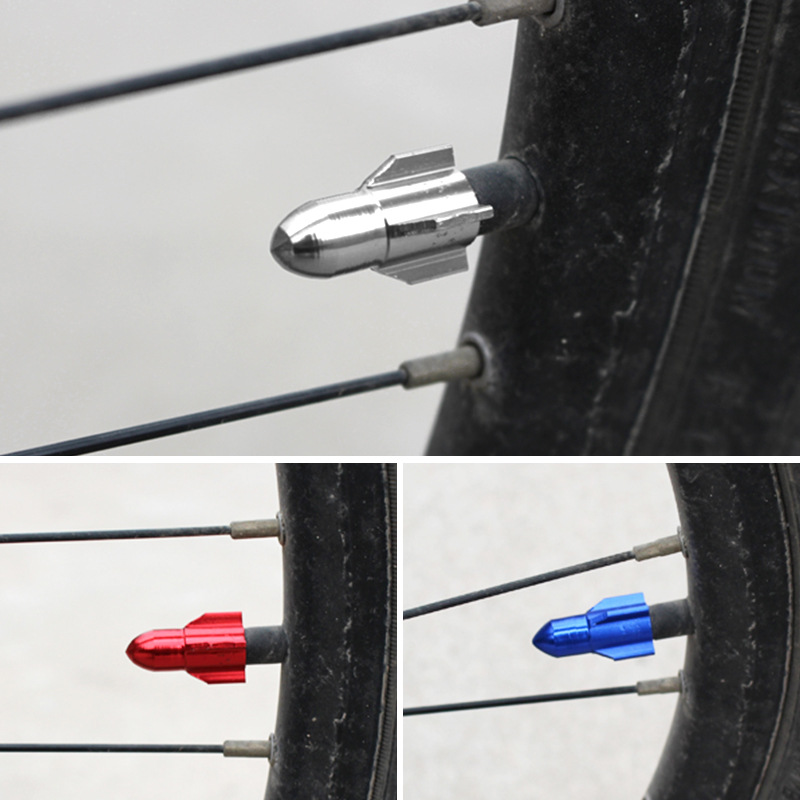 Bicicleta de aleación de aluminio de aire de montaña carretera coche de color tapa de la válvula aviones tapa a prueba de polvo accesorios para bicicletas