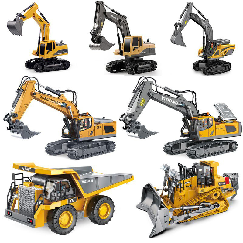 11-Channel Large 2.4g Alloy Remote Control Excavator Dump Truck Bulldozer Engineering Tank New Toy Loader