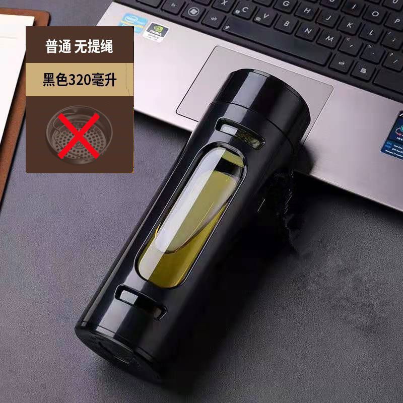 摔不烂钢化玻璃杯耐摔高温硼硅双层玻璃杯保护套男士茶杯|undefined