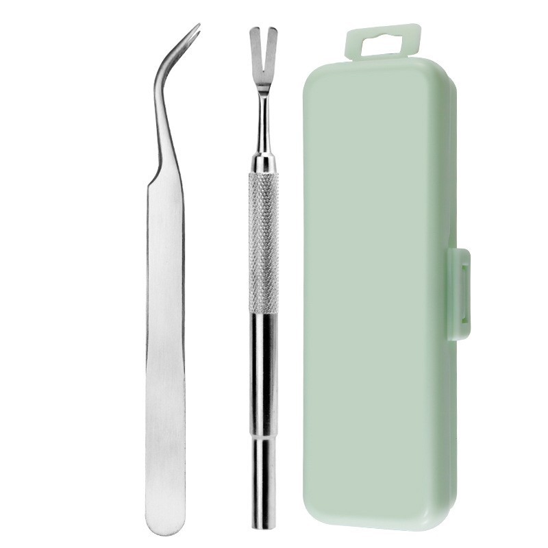 녹색 상자 - 강아지 이 털 제거 포크 2종 세트