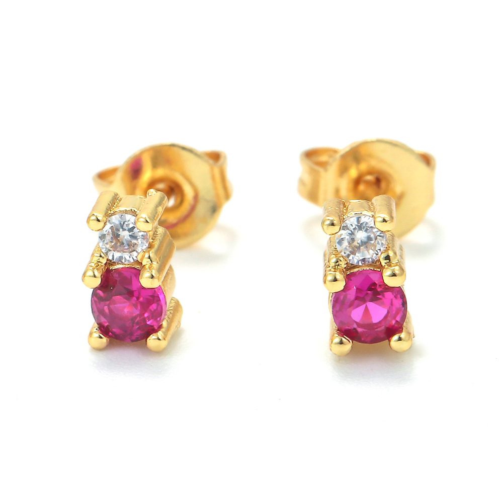 Daily Occasion Simple Style Copper Zircon Copper Earrings