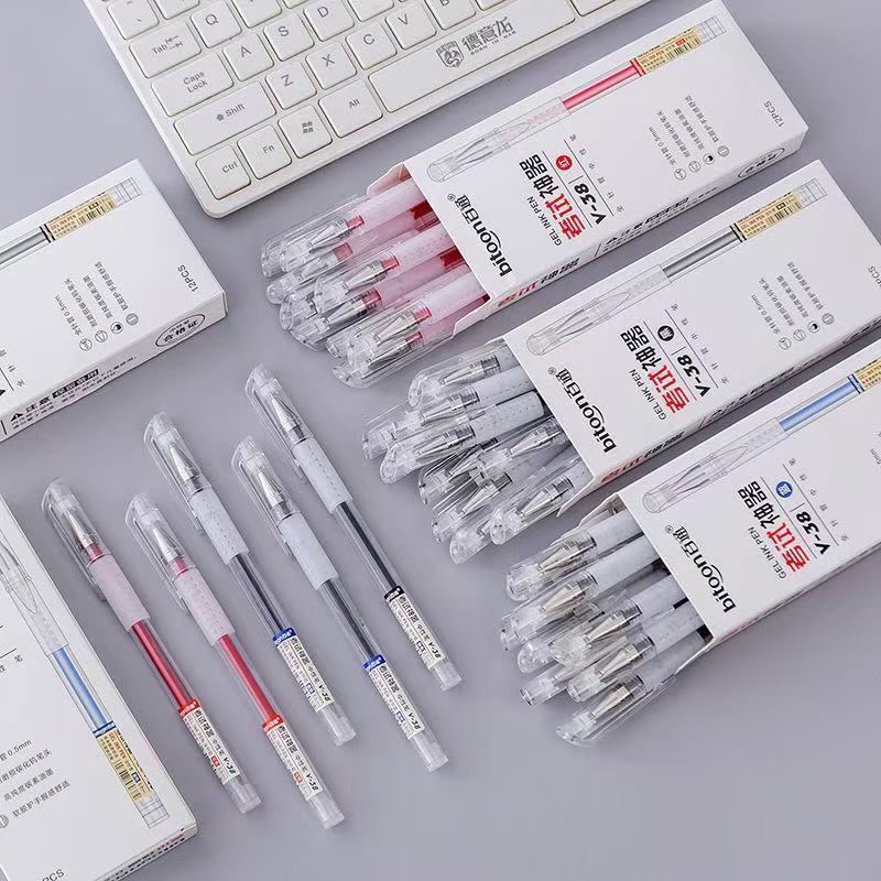 바이톤 v-38 시험 필수템, 심플하고 예쁜 디자인의 0.5mm 바늘형 젤펜, 사무용 및 문제풀이 전용