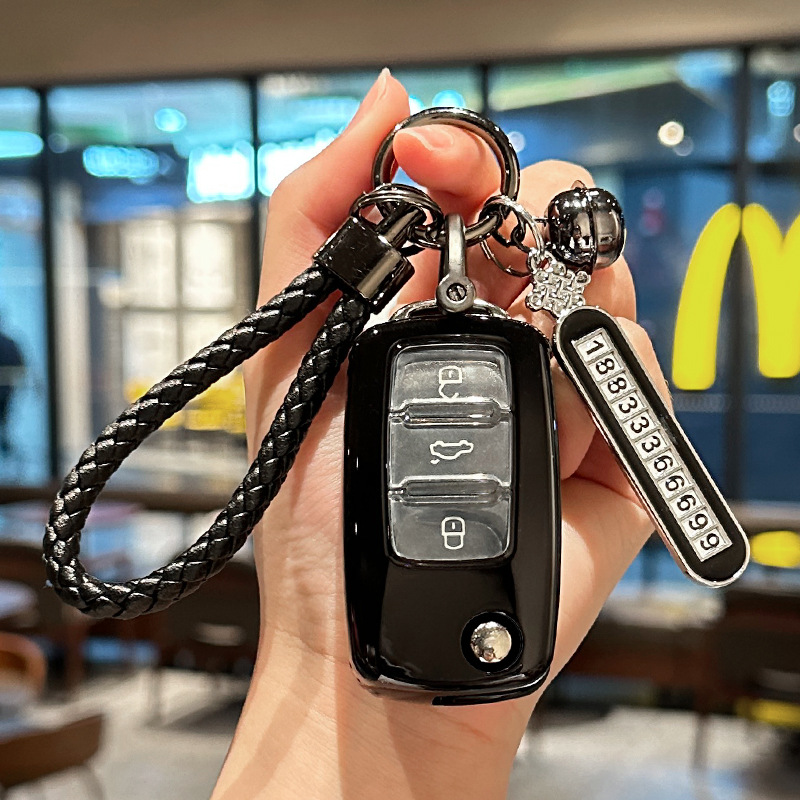 폭스 바겐 A [투명 블랙] 벨 꼰 로프 안전 번호판