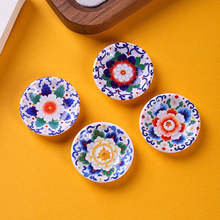 2026新款国潮仿真青花瓷牡丹花纹碗diy手办配饰过家家迷你摆件