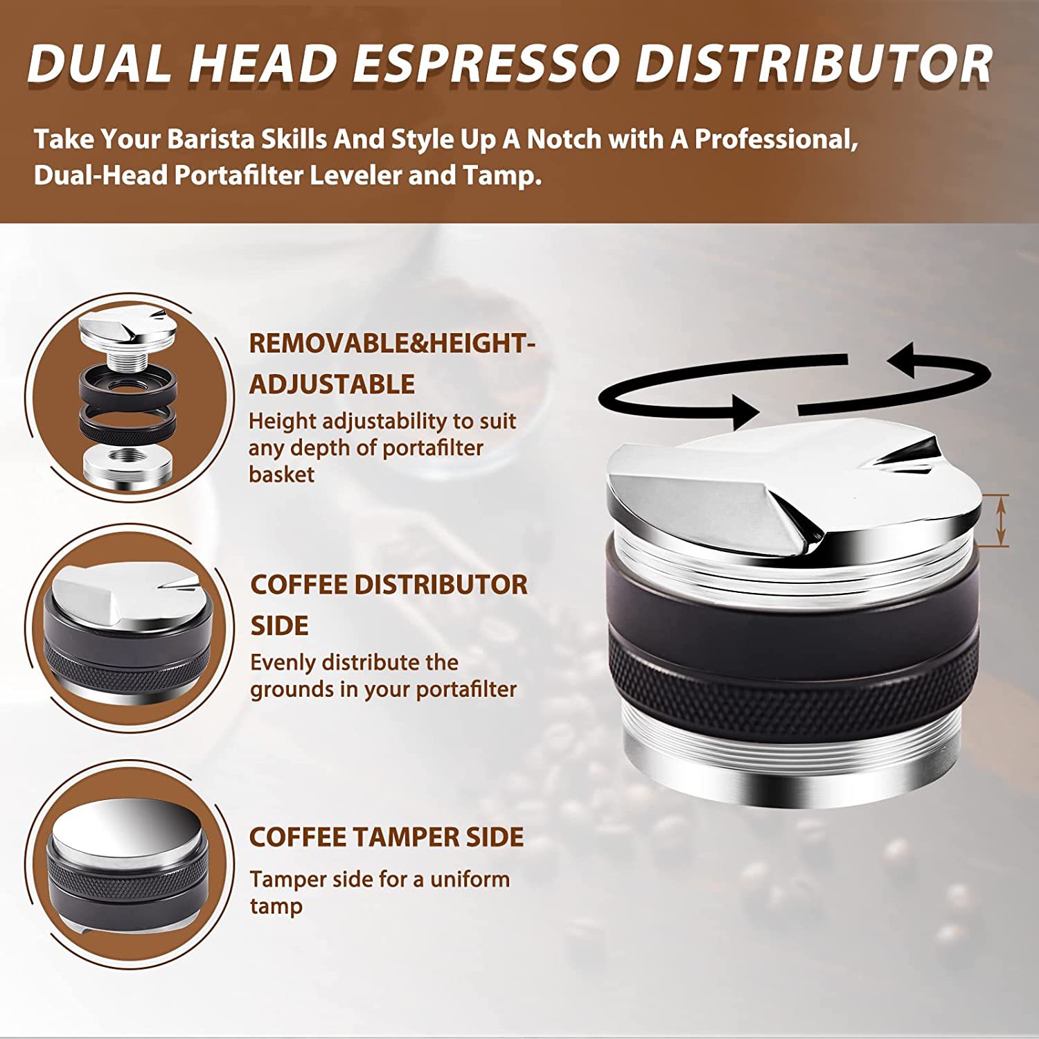 Café en polvo base de la prensa máquina de café Mango Dispositivo de soporte de almacenamiento de madera asiento de relleno de presión polvo de tela traje dispositivo