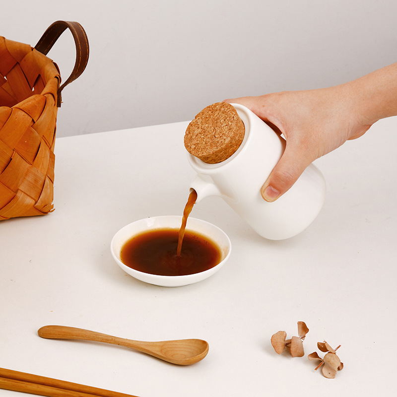 Set de botellas de cerámica estilo japonés para condimentos