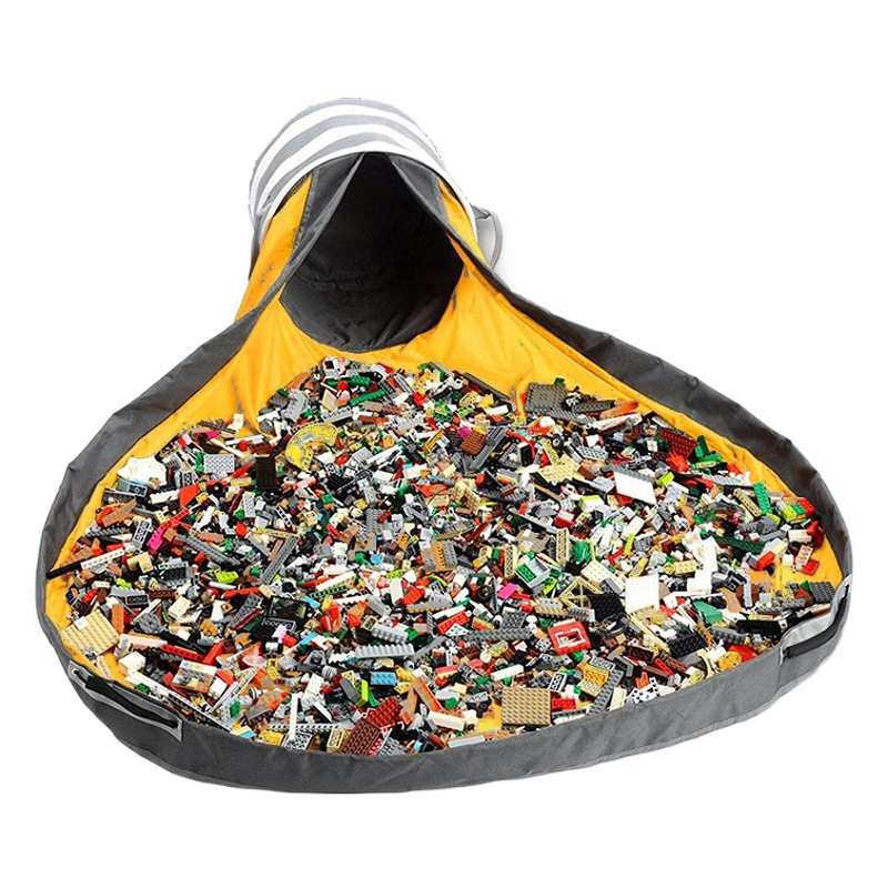 Cubo de almacenamiento de juguetes para niños Bolsa de almacenamiento 2-en-1 organizando almacenamiento rápido bolsa de almacenamiento de Juguetes