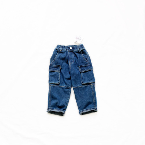 ANKRT Summer and Autumn Series Parent-Child Clothing Boys' Stylish Heavy Work Jeans Girls' Casual Work Pants Sun Protection