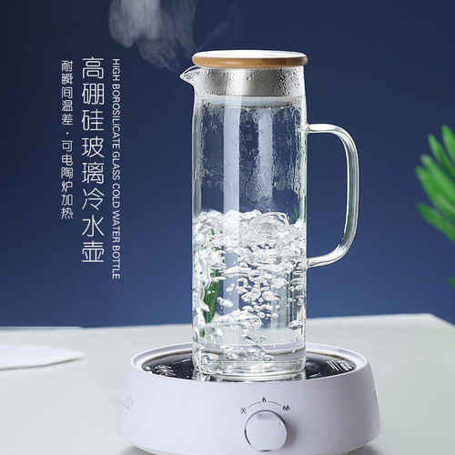 Zhenqi manufacturer wholesale household daily use transparent kettle one-piece dropshipping high borosilicate glass cold kettle cold kettle