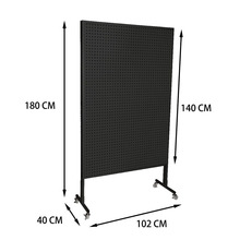双面多孔板洞洞板移动落地展示架商超货架金属