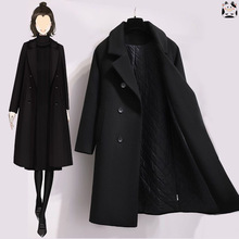 黑色呢子毛呢外套大衣女2026年秋冬季新款高级感小个子韩系赫本风