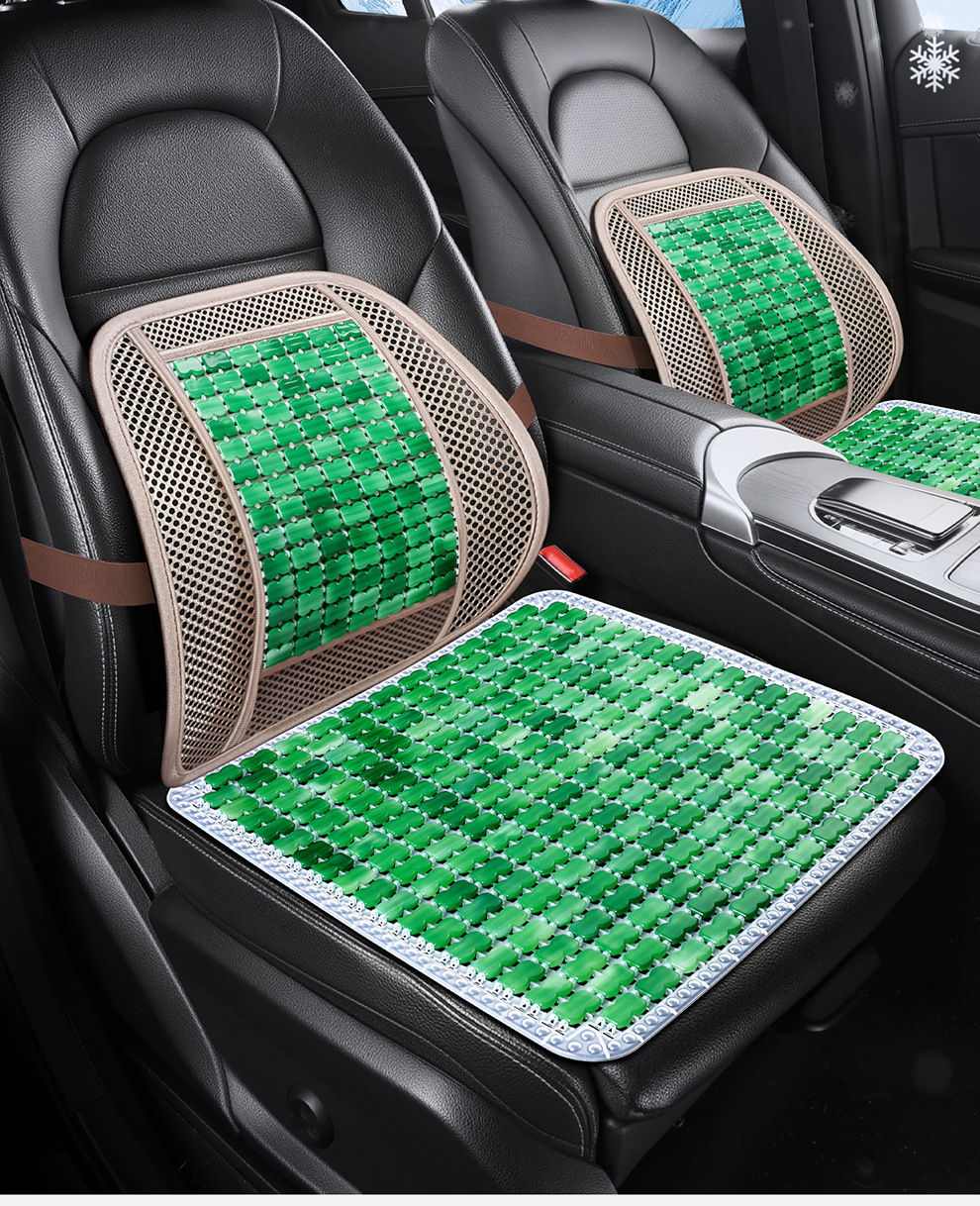 Resin Breathable Mahjong Imitation Jade Tpe Gel Car Seat Cushion Summer Cooling Pad Office Chair Cushion for Long Sitting