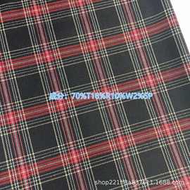 羊毛涤粘布 校服园服 外套 裙子 裤子面料 TR涤粘梭织色织格子布