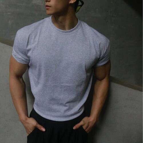 2025 New 230g Heavyweight Solana Crew Neck Men's Short-Sleeve Training Fitness Outdoor T-Shirt Slim Fit