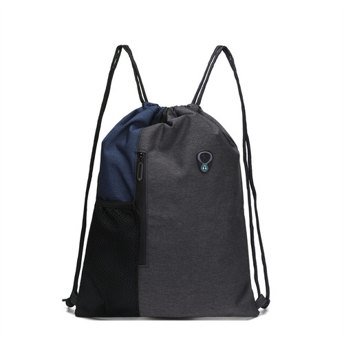 New simple running fitness folding backpack large capacity drawstring bag portable sports backpack wholesale