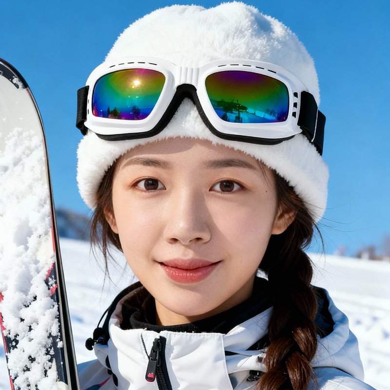 Foldable Ski Goggles for Men and Women, Eye Mask Sunglasses, Mountaineering Motorcycle Cycling Glasses, Wind and Sand Blocking Colorful Goggles