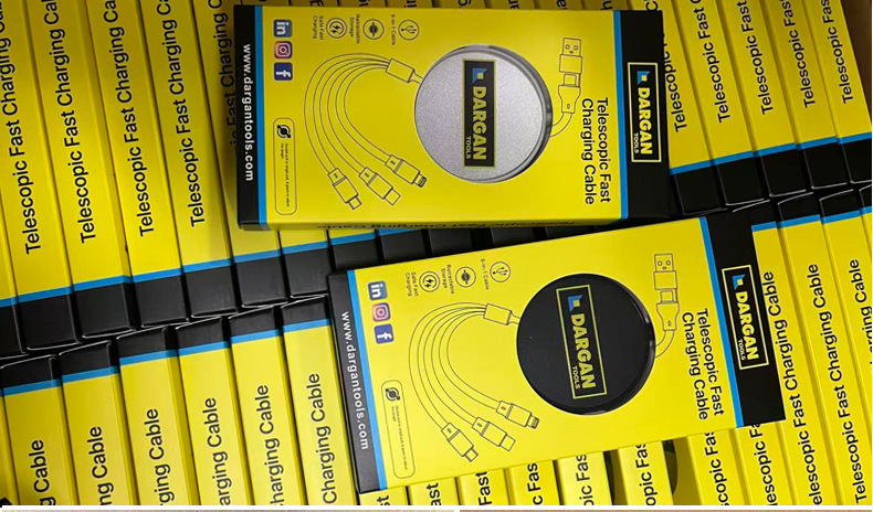 Ertong 2-İn-3 Veri Kablosu 100W Hızlı Şarj USB Type-C Esnek Veri Kablosu Üçlü Hediye Özelleştirmesi