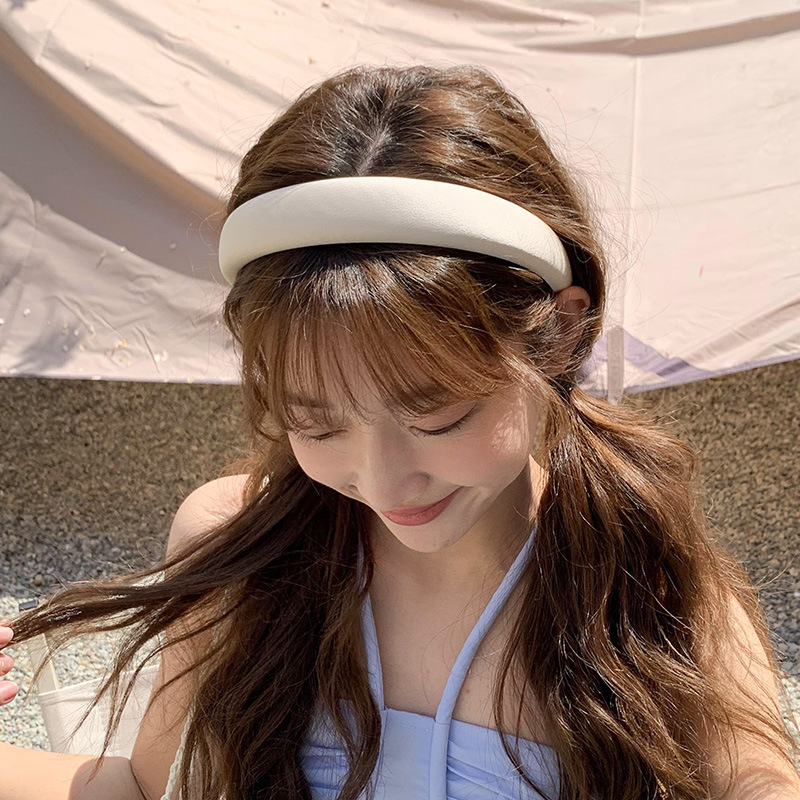 Diadema superior de cráneo alto para mujer que sale diadema de temperamento de todo fósforo paquete de cabello de Merad lavado de cara de sentido avanzado horquilla de cabello prensado tocado