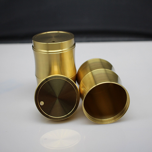 Tangteng brass metal crafts ornaments household bamboo toothpick tube sealed tea can pure copper Yiwu small commodities