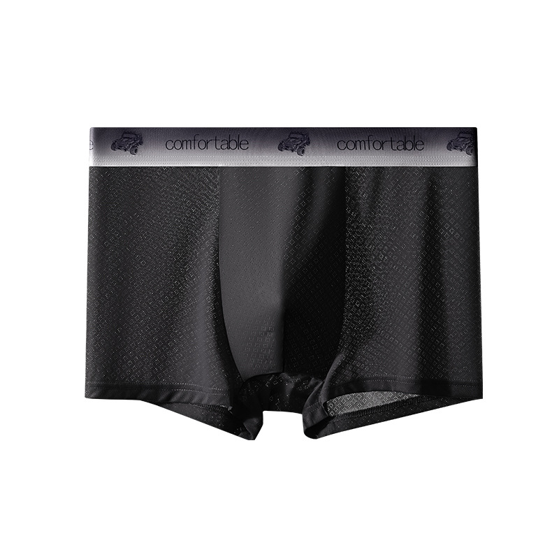 Ropa interior de hombre verano calzoncillos delgados transpirables calzoncillos boxer antibacterianos de malla juvenil 4 paquetes de pantalones en nombre del cabello