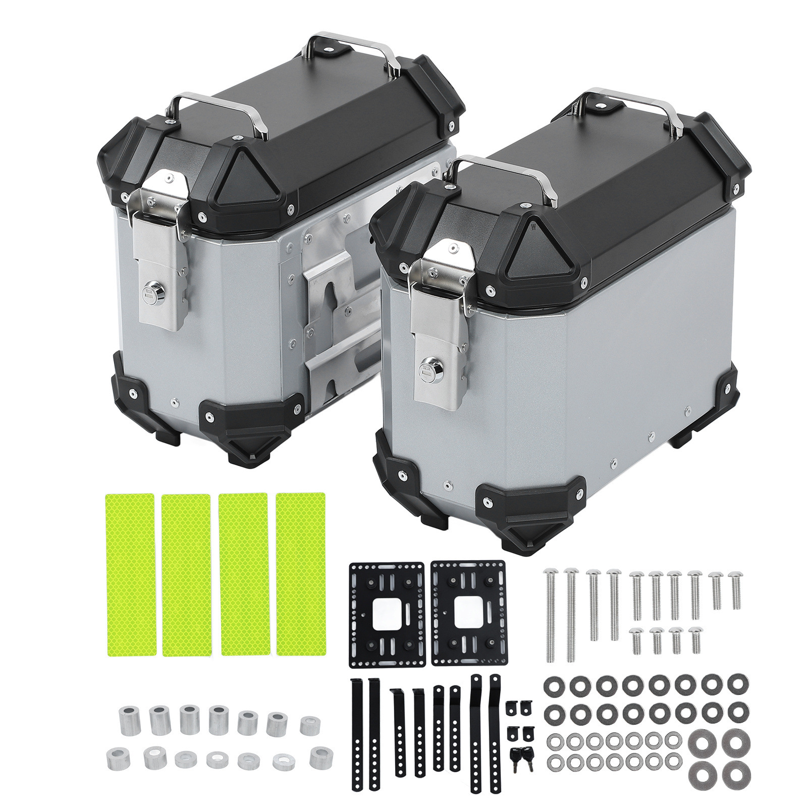 18L Side Box Bracket for Motorcycle, Universal Aluminum Alloy Waterproof and Anti-Collision Side Box, Large Capacity Quick-Release Side Box for Motorcycle Travel