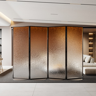 Luxury Classic Gradual Folding Changhong Glass Screen Partition Living Room Office Modern Simple Entrance Entrance Light Luxury