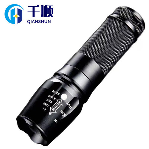 Cross-border hot selling T6 flashlight telescopic focus 878 bright light flashlight 26650 rechargeable zoom flashlight