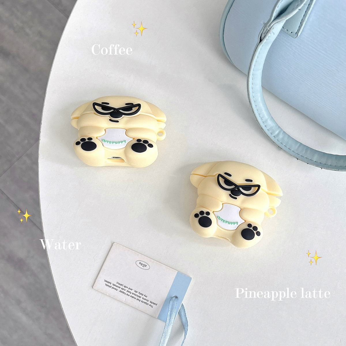 gafas cachorro airpodspro Apple 2 / 3 generación inalámbrica auriculares bluetooth estuche de dibujos animados cubierta de protección para el estómago