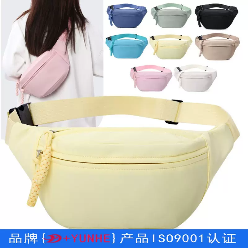 新款腰包韩版时尚撞色单肩斜挎包休闲简约牛津布胸包批发印制logo