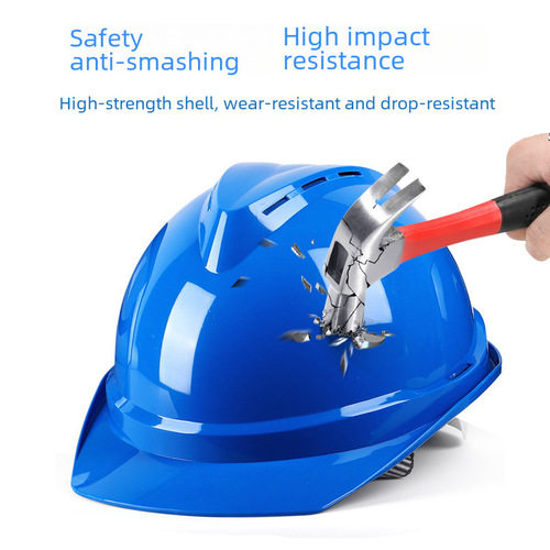 Custom White Thicker and Breathable V-Shape Anti-Punch Fiber Glass Safety Helmet with Protective Glass