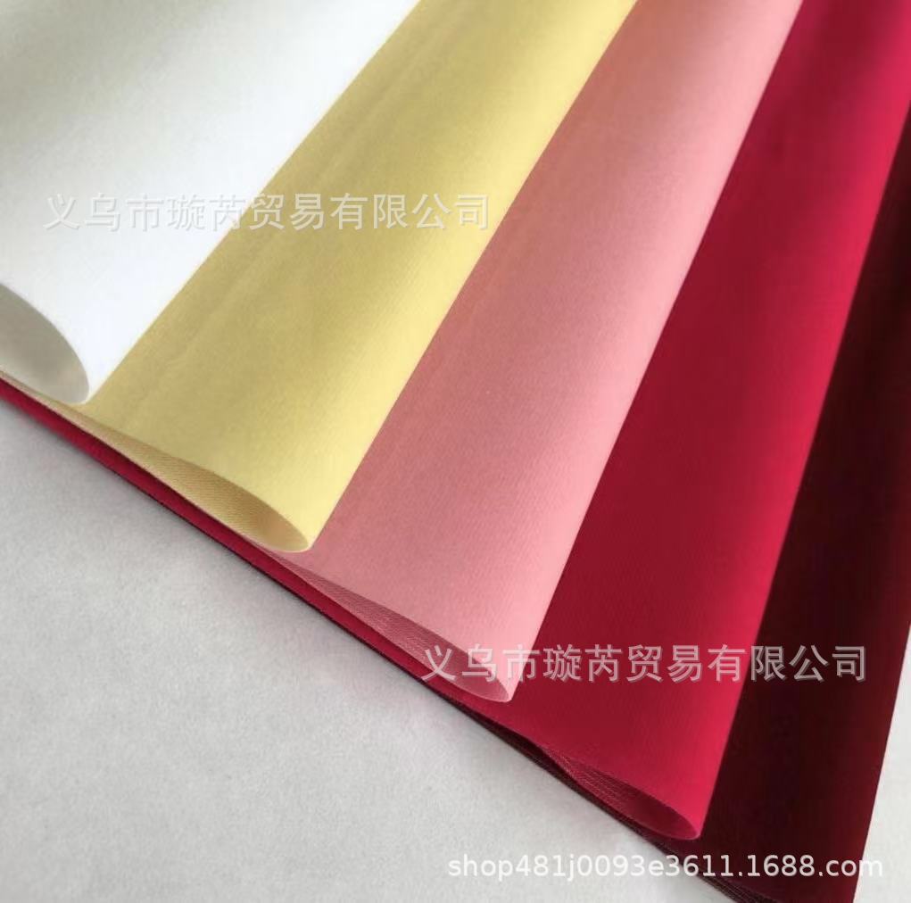 XUANRUI供应尼龙底植绒布 束口袋绒布 饰品袋植绒布 箱包内里植绒