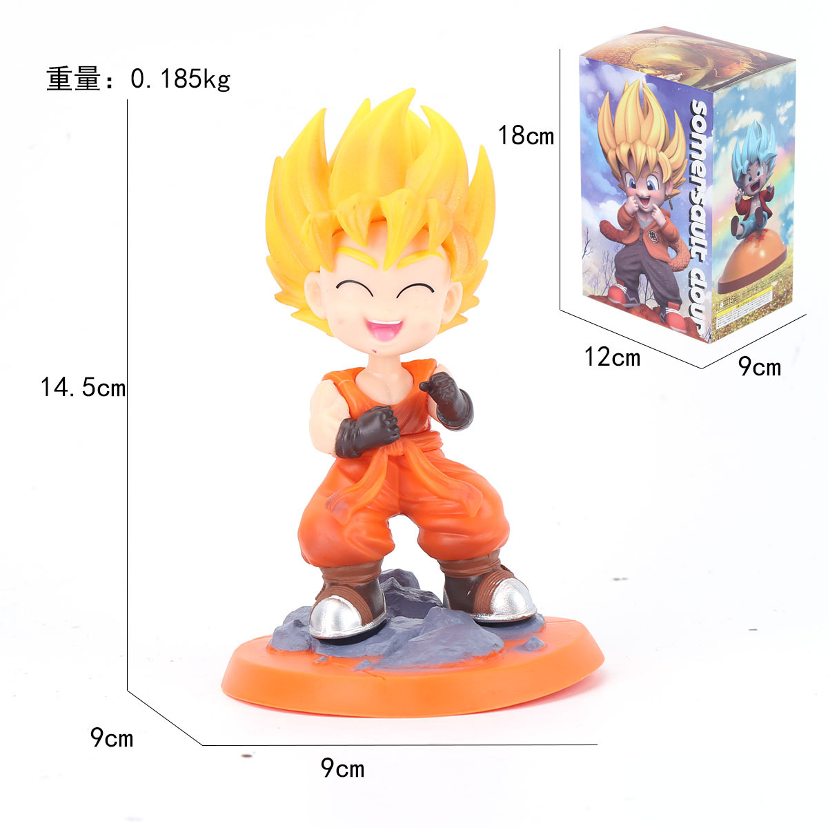 ドラゴンボールアニメのフィギュアスーパーサイヤ人悟空貝吉塔のデスクトップの置物の模型戦損超四悟吉塔