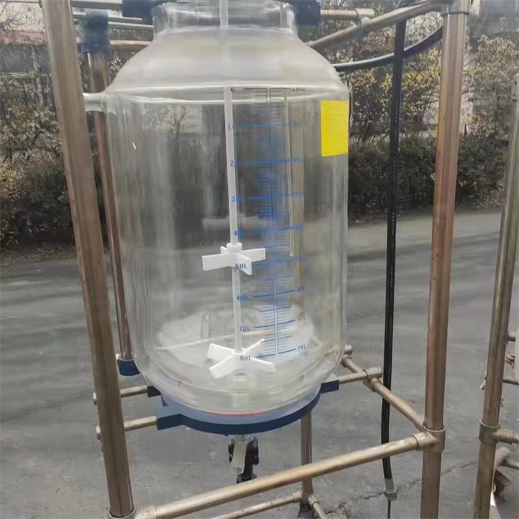 玻璃反应釜 现货转让100升防爆双层玻璃反应釜 220V电压20年设备