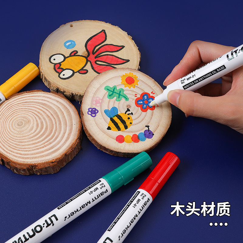 Pluma de marcado no se desvanece pluma de pintura bajo olor álbum graffiti Pluma de Oro y Plata firma pluma de cerámica pluma de marcado de neumáticos