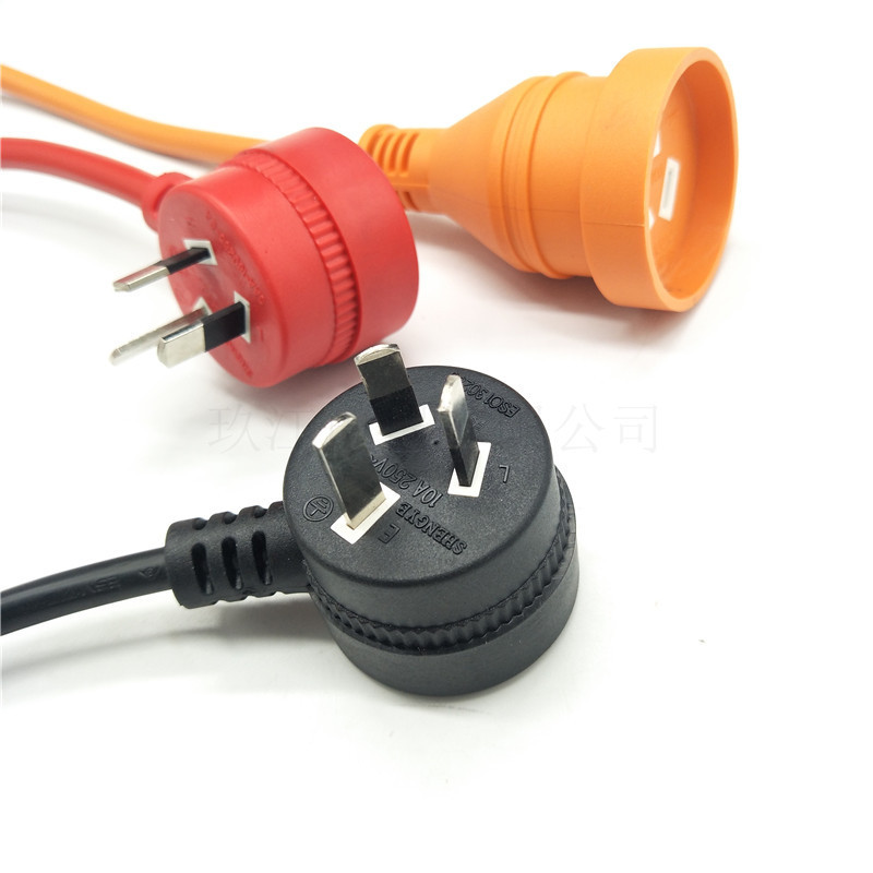 澳规背驮式两面用插头线 SAA 澳大利亚公母转换头电源 线量大批发