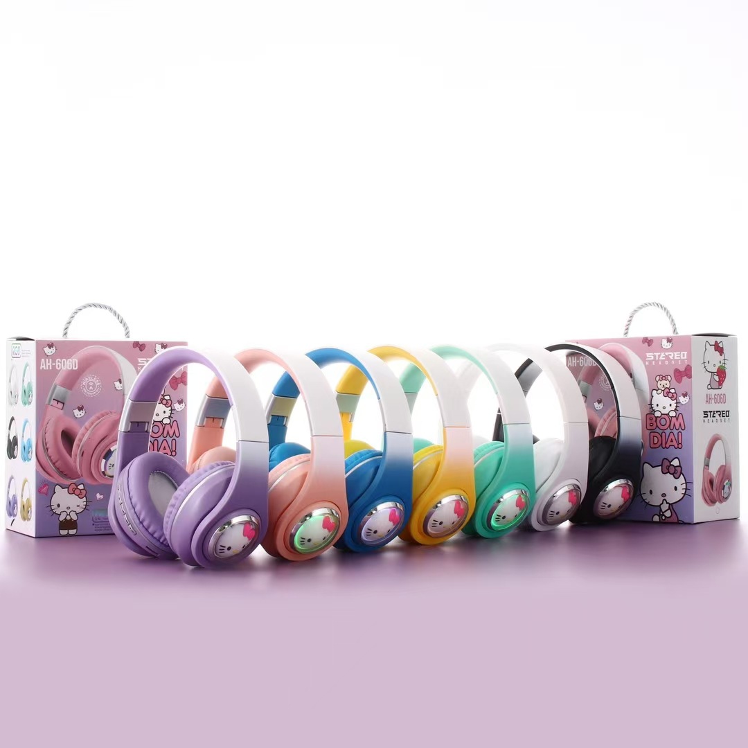 Nuevos productos de la cápsula espacial Kitty cuidadosa dibujos animados auriculares Bluetooth auriculares de música estéreo