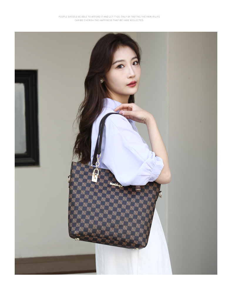 Cross-border 2024 new women's bag, European and American fashion trend printed six-piece set, mother and child bag, hand-held bag, shoulder crossbody bag undefined