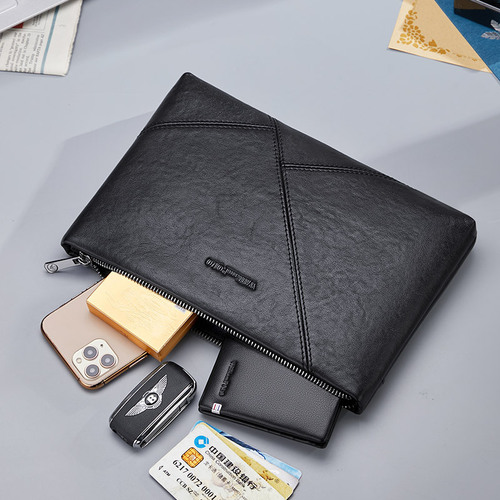 Emperor Paul Clutch Bag Men's Cowhide Handbag Business Men's Armpit Bag Envelope Bag Wholesale Large Capacity Handbag
