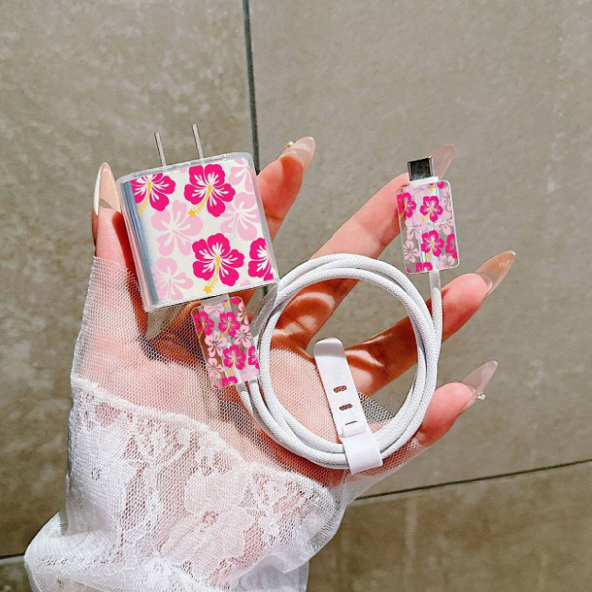 Apple 13 Funda protectora de datos Funda protectora de cargador de 20w Funda protectora de cable de datos Juego de cuatro piezas