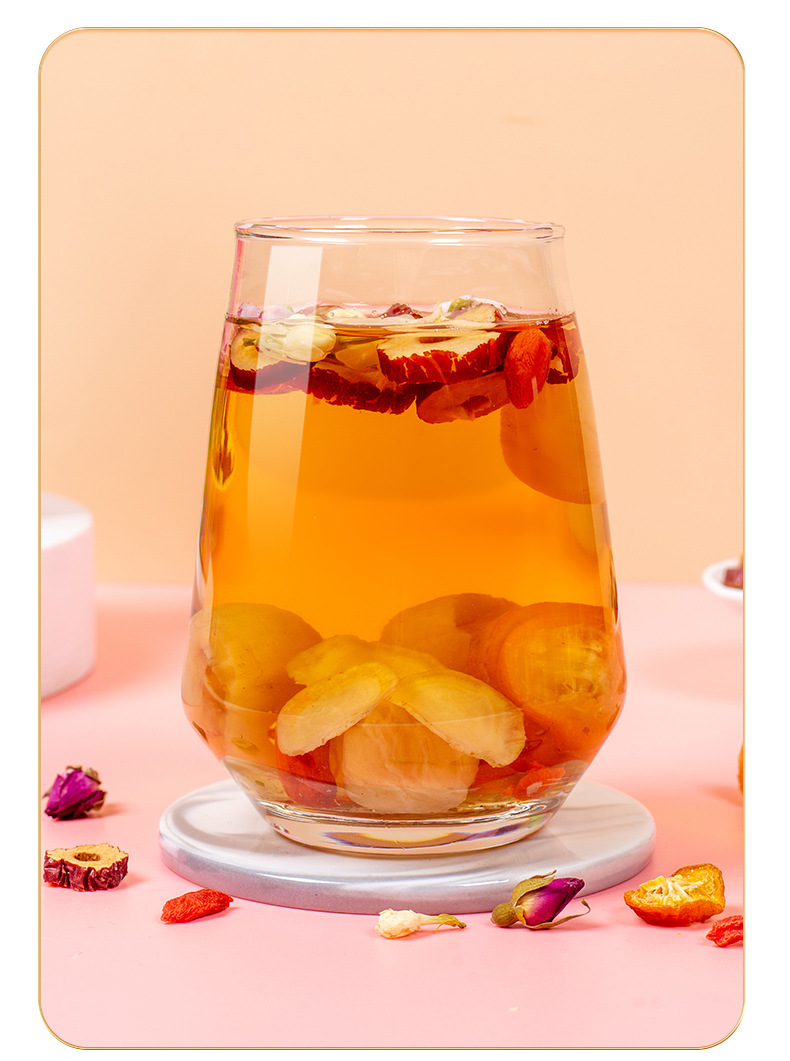 Yu Yang Ji Ginseng Longan Eight Treasure Tea 100g Gift Box Herbal Blend with Red Dates Goji and Rock Sugar key features